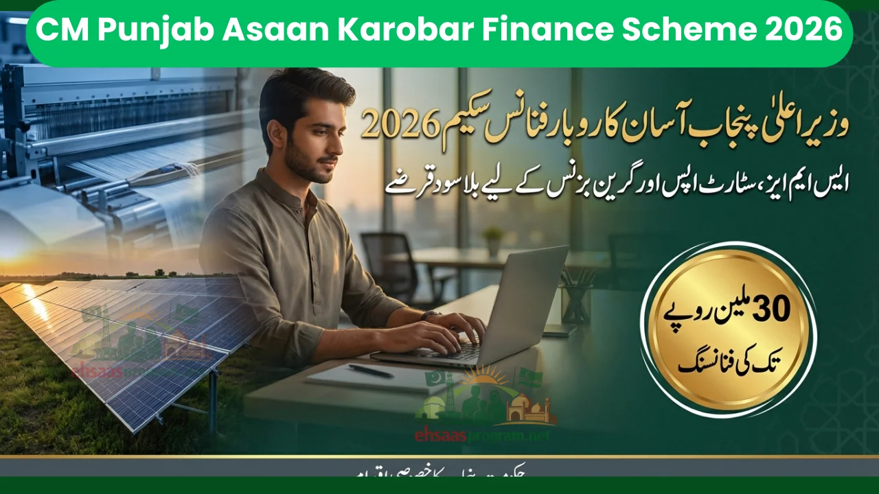 CM Punjab Asaan Karobar Finance Scheme 2026 – Interest-Free Loans for SMEs