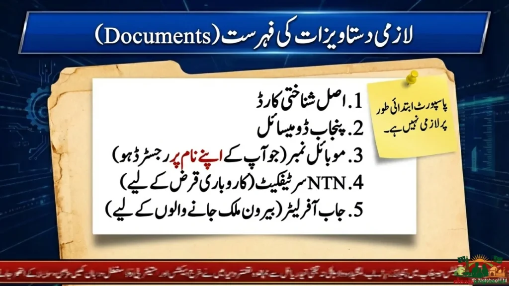 CM Punjab Hunarmand Naujawan Parwaaz Card registration online apply